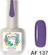 Aloha Fashion Semi-Permanent Nail Polish Soft Purple AF 137 15ml 1pcs