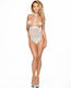 Me-Seduce Lucy Teddy Sexy Κορμάκι με Διαφάνεια White