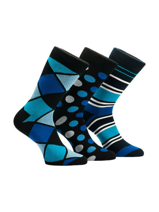 Kal-tsa Ανδρικές Κάλτσες Με Σχέδια Πολύχρωμες 3Pack