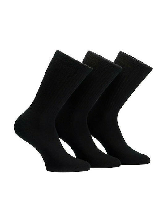 Kal-tsa 113020A Αθλητικές Κάλτσες Μαύρες 3 Ζεύγη