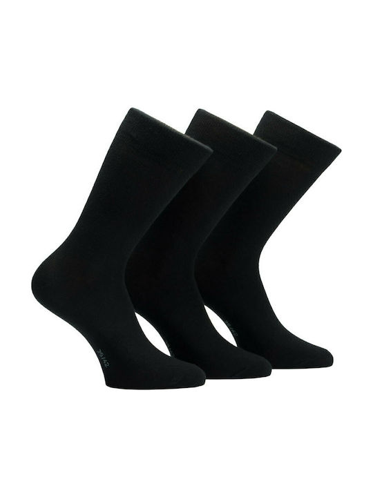 Kal-tsa 111036A Ανδρικές Μονόχρωμες Κάλτσες Μαύρες 3Pack