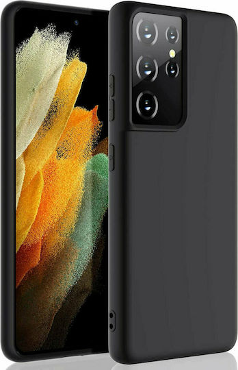 Sonique Liquid Umschlag Rückseite Silikon Schwarz (Galaxy S21 Ultra 5G)