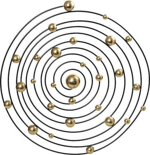 Espiel Декоративен Стенен Спирала Черен от Метал 70x6x73см