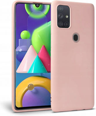 Sonique Liquid Umschlag Rückseite Silikon Rosa (Galaxy A21s)