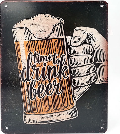 SP Souliotis Табела Time To Drink Beer 20x25см