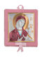 Prince Silvero Saint Icon Kids Talisman with Virgin Mary Pink from Silver MA-DM652-LRC