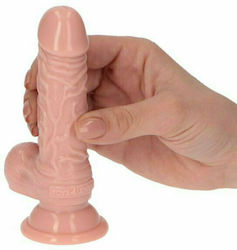 Toyz4lovers Leo Dildo Glass Dildo with Balls and Suction Cup Flesh 10cm