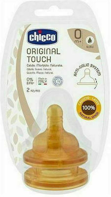 Chicco Original Touch Baby Bottle Teat of Rubber Normal Flow for 0+ months 2τμχ