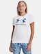 Under Armour Sportstyle Graphic Damen Sport T-Shirt Schnell trocknend Weiß