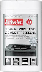 Active Jet Αξεσουάρ Καθαρισμού Γραφείου Cleaning Wipes for LCD/TFT 100τμχ