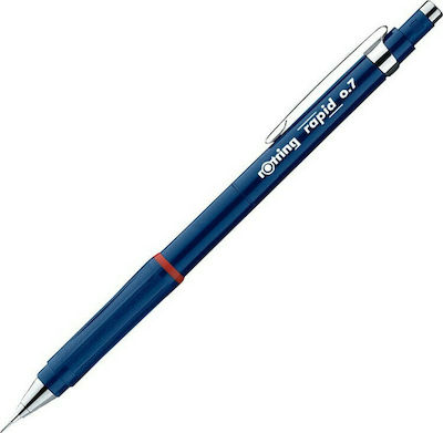 Rotring Rapid Mechanischer Bleistift zum Zeichnen Kunststoff 0.7mm mit Radiergummi Blau