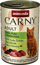 Animonda Carny Adult Wet Food for Adult Cats Hypoallergenic In Can with Turkey / Chicken / Rabbit 1pc 400gr