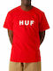 HUF Herren T-Shirt Kurzarm Rot