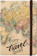 Total Gift Old Map Notizbuch 96 Blätter A5 Geregelt mit Gummiband Beige