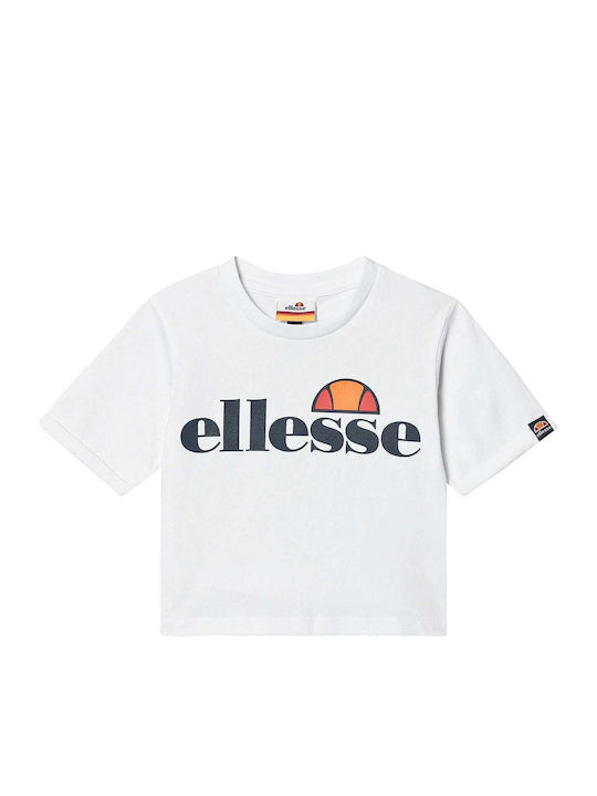 Ellesse Παιδικό Crop Top Κοντομάνικο Λευκό Νicky