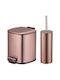 Waste bin Soft Close and toilet brush V5275-1 Inox Toilet Brush and Basket Set Soft Close 6lt Bronze