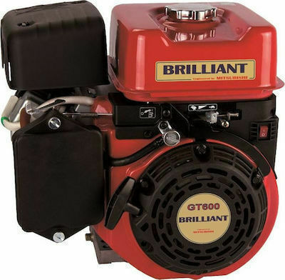 Brilliant GT600 Motor pe benzină Patru timpi 182cc 6hp cu Pană și Demaror (Rezervor 0.6lt)