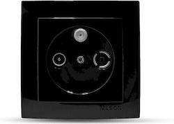Nilson TV-, Satelliten- und Radiobuchse Antenne in Schwarz Farbe 24221038