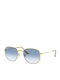 Ray Ban Sunglasses with Gold Metal Frame and Light Blue Gradient Lens RB3548 001/3F
