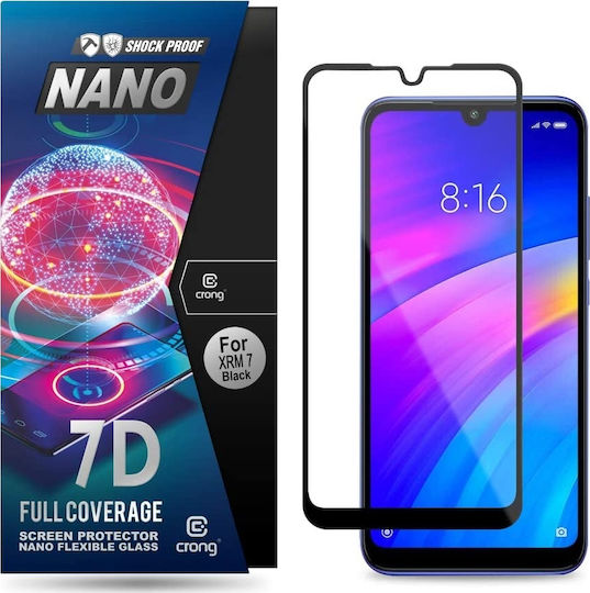 Crong 7D Nano Flexible Full Face Tempered Glass (Redmi 7) CRG-7DNANO-XR7