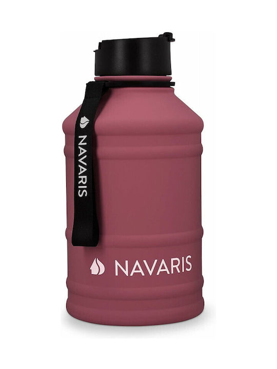 Navaris Wasserflasche Rostfreier Stahl 2200ml Rot