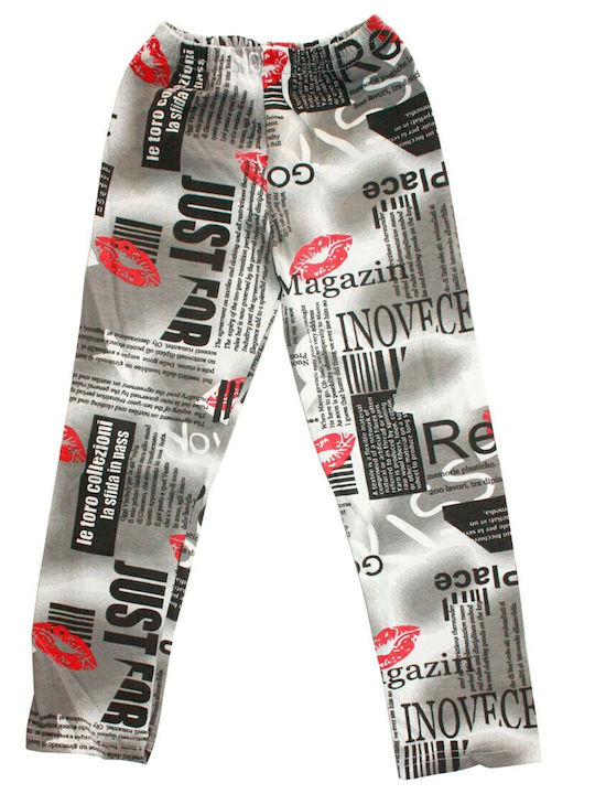 Children's leggings "Kiss" grey