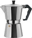 HWF-903-40-10 Stovetop Espresso Pot for 3Cups Inox Silver