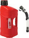Polisport Utility Can Pro Octane Fuel Can Double Plastic With Extension Tube 10lt Red