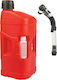 Polisport Utility Can Pro Octane Fuel Can Double Position Plastic with Extension Tube 20lt Red