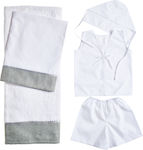 Nuova Vita Baptism Towel Set Λευκό