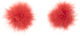 Naughty Toys Feather Round Nipple Covers Κόκκινα