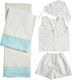 Nuova Vita Set Christening Oilcloths White-Blue...