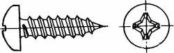 Lalizas Schraube des Bootes Kreuzschlitzschraube 3,5x19mm Edelstahl 316 DIN 7981/ ISO 7049