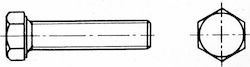 Lalizas Șurub Εξάγωνη Ολικού Σπειρώματος 6x45mm Inox 316 DIN 933 / ISO 4017