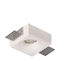 Geyer Square Plaster Recessed Spot with Socket GU10 White 8x8cm. 1pcs