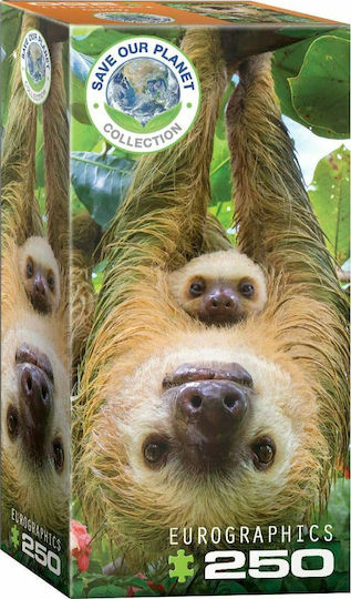 Παιδικό Puzzle Save the Planet - Sloth 250pcs Eurographics