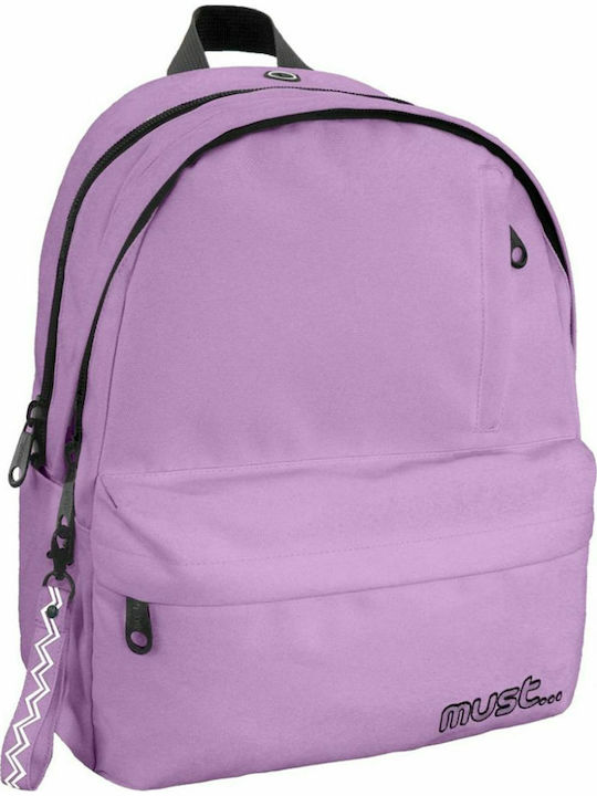 Must Monochrome Rpet Double Lila Schulranzen Rucksack Junior High-High School in Lila Farbe 25Es