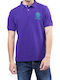 Franklin & Marshall Herren Sportliches Kurzarmshirt Polo Lila