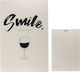 Out of the Blue Διακοσμητική Πινακίδα Smile There's Wine Χειροποίητη από Μέταλλο 20x30cm