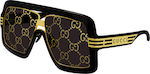 Gucci Ανδρικά Γυαλιά Ηλίου με Μαύρο Κοκκάλινο Σκελετό και Μαύρο Φακό GG0900S 001