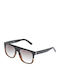 Le Specs Covert Unisex Sunglasses with Brown Tartaruga Plastic Frame and Gray Lens LSP2102306