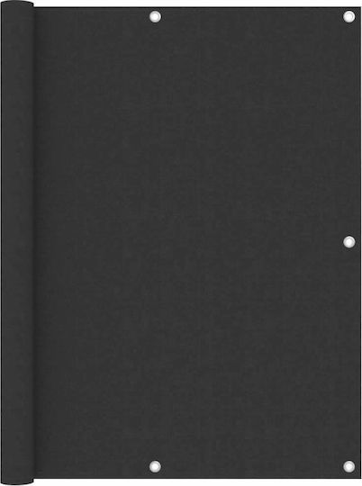 vidaXL Rectangular Shade Divider Gray in Roll With Hoop & with PU Coating 1.2x4m made of Oxford fabric