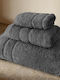 Isadore Lorraine Bath Towel Set 3pcs Royal Gray Weight 600gr/m²