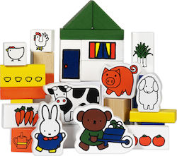 Miffy Building Block Wooden Στην Φάρμα for 2+ years 28pcs