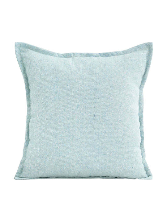 Madi Decorative Pillow Case Pyramid from 100% Cotton Blue 45x45cm. PYRAMID BLUE 45X45-DPLC