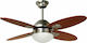 Telemax CF42-4CL(SN) 30-4240 Ceiling Fan 106cm with Light and Remote Control Brown