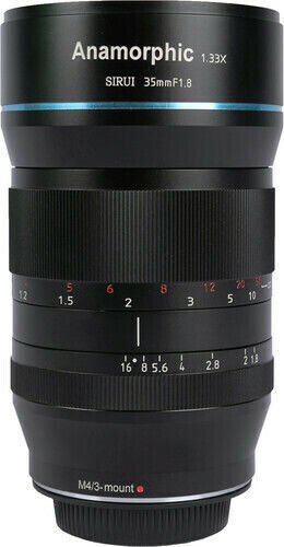 Sirui Crop Camera Lens SR35-M 35mm f1.8 Anamorphic Standard Zoom for Micro Four Thirds (MFT) Mount Black