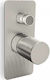 Eurorama Eletta Tecno Built-In Mixer for Shower with 2 Exits Inox Silver