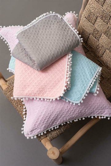 Palamaiki Juniper Βρεφικό Κουβερλί Microfiber Γαλάζιο 110x140cm