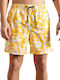 HAWAIIAN Men's Swimwear Shorts Yellow Floral